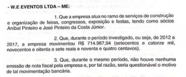 Empresa de Eventos WE DO de Aníbal Pinheiro e DJ Jopin movimentou quase 1 milhão de reais sem notas fiscais