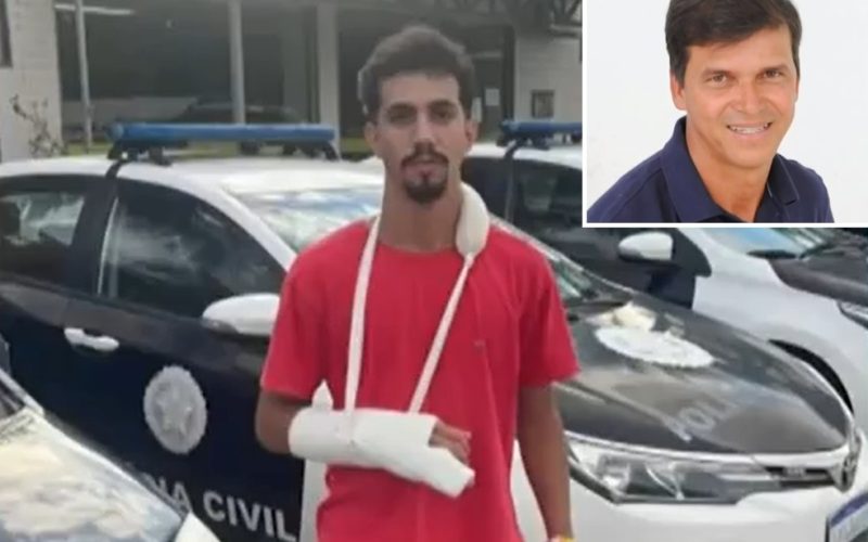 Jovem diz que levou soco de ex-prefeito e atual secretário de Governo de Silva Jardim ao cobrar solução para alagamentos na cidade; polícia investiga