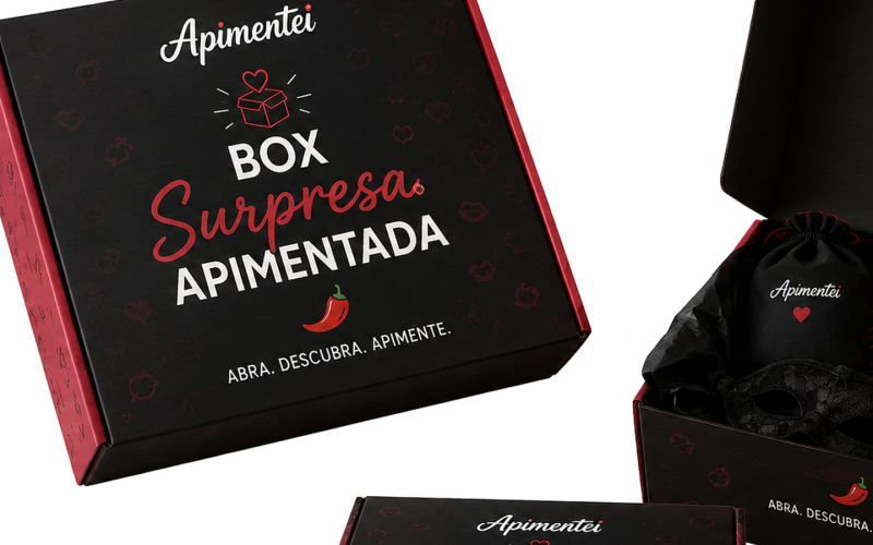 Box Surpresa Apimentada da Apimentei une praticidade, mistério e experiências para casais